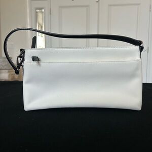 White and Black Coach Handbag